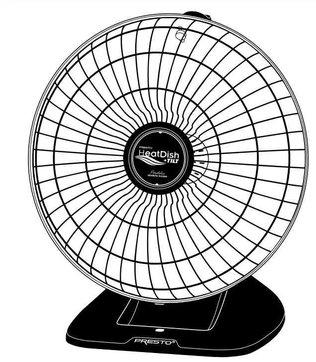 PRESTO Heat Dish + Tilt Parabolic Electric Heater