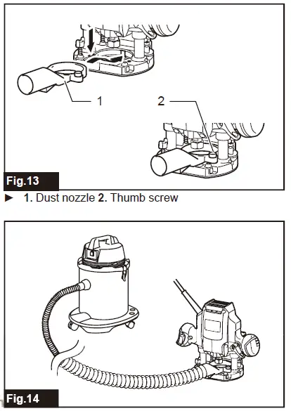 Dust nozzle set