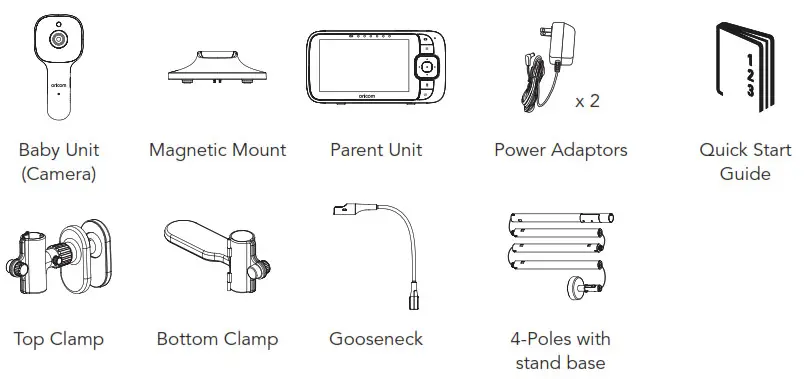 oricom OBH650P Video Monitor with Remote - Contents Inside Box