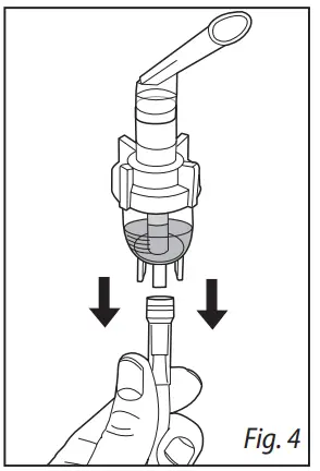 Attach the nebulizer to airtube