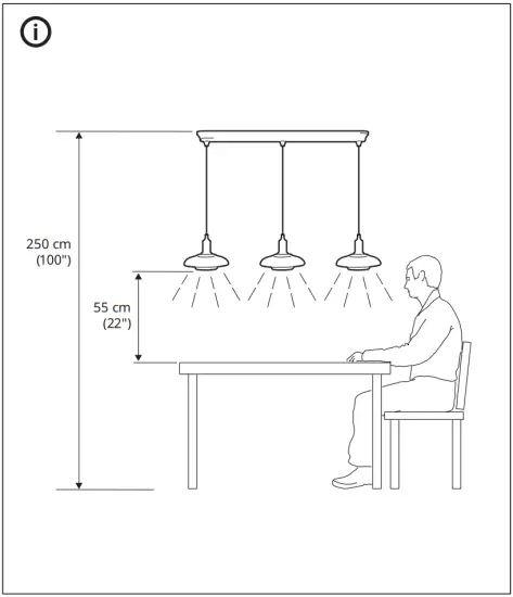 IKEA 304 898 43 TÄLLBYN Pendant Lamp with 3 Lamp - fig12