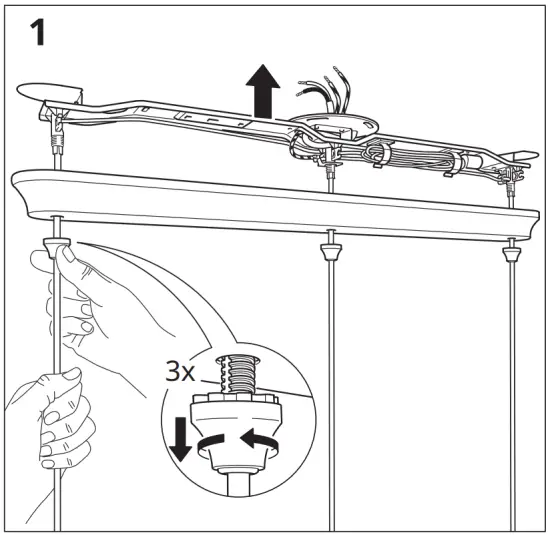 IKEA 304 898 43 TÄLLBYN Pendant Lamp with 3 Lamp - fig2