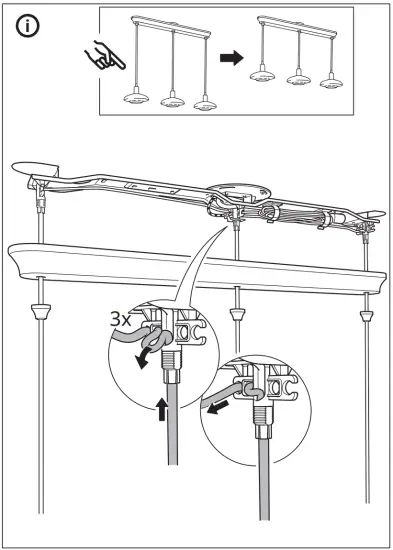 IKEA 304 898 43 TÄLLBYN Pendant Lamp with 3 Lamp - fig5