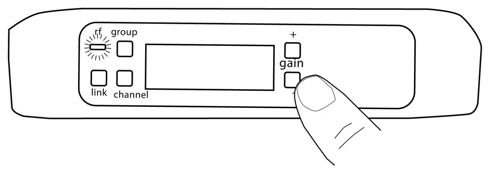 SHURE GLXDA Digital Wireless System with SM58 Vocal Microphone- Gain Adjustment