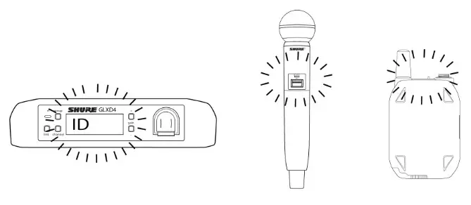 SHURE GLXDA Digital Wireless System with SM58 Vocal Microphone- Remote ID