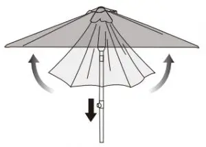 a close up of an umbrella