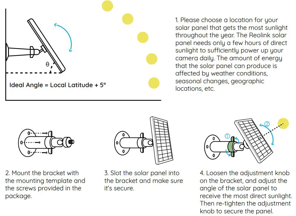 reolink 280g Solar Panel Instruction Manual - How to Install