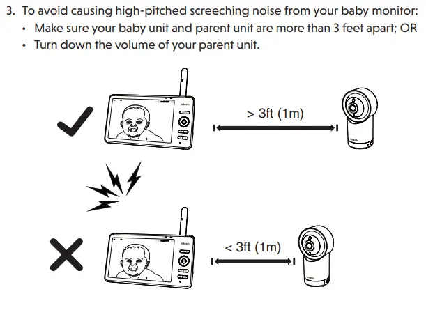 vtech RM7766-2HD Digital 5 Inch Video Monitor User Guide - Positioning the baby monitor