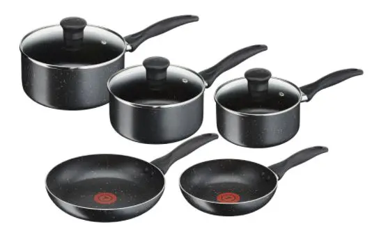 Tefal B143SC86 Super Cook Non-Stick 12 Pcs Cooking Set Black, Aluminium
