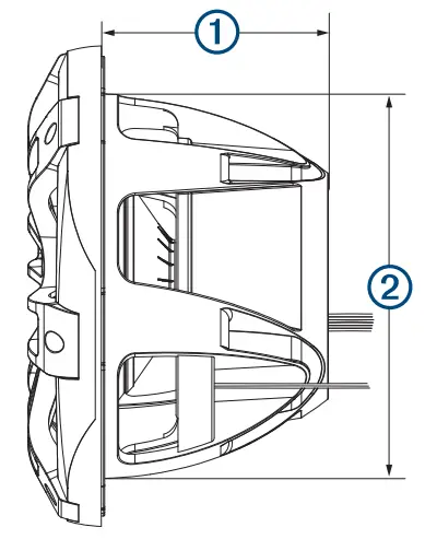 FUSION CRGBW Signature Series 10 Inch Subwoofer - Dimension Drawings