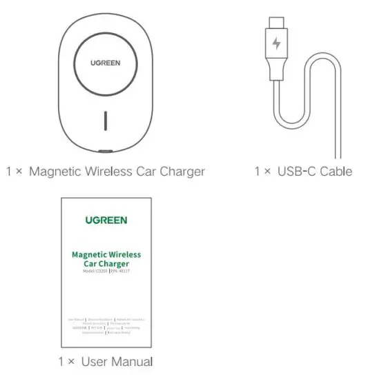 UGREEN CD255 Magnetic Wireless Car Charger 6