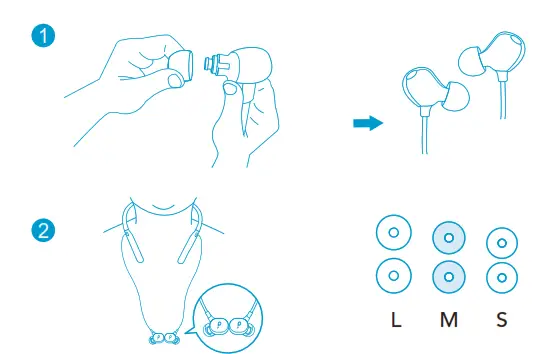 Soundcore Life U2i Bluetooth Neckband Headphones - WEARING