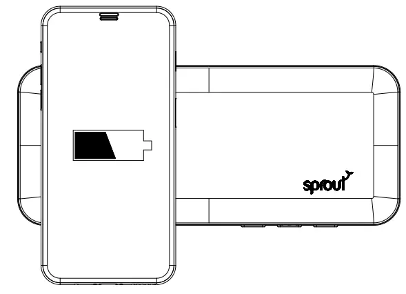 sprout EXVO0008 3-In-1 Bluetooth Speaker Wireless Charger and Powerbank Instruction Manual - Wireless charging