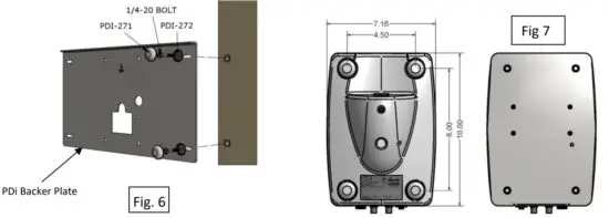 PDI 179AV B Standard Wall Arm Mount -BACKER PLATE 3