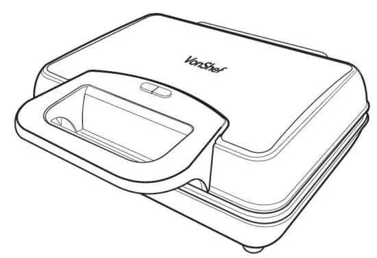 VonHaus 2013309 Dual Belgian Waffle Maker