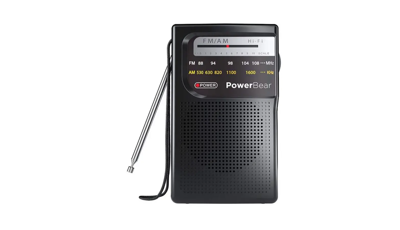 Powerbear Portable Radio | Am/fm, 2aa Battery Operated With Long Range Reception-complete Features/owner's Manual