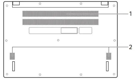 acer 515 Chromebook Portable Laptop - Bottom view