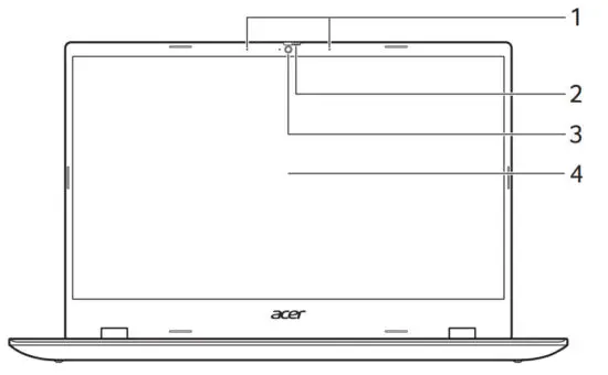 acer 515 Chromebook Portable Laptop - Front view