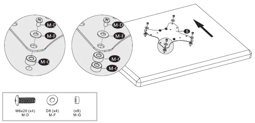 WALI-TV-Ceiling-Mount-Adjustable-Bracket-Fits-Most-LED-LCD-OLED-and-Plasma-Flat-Screen-Display (10)