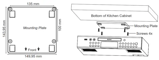 KARCHER RA2050 Kitchen Radio with CD MP3 Player - screws