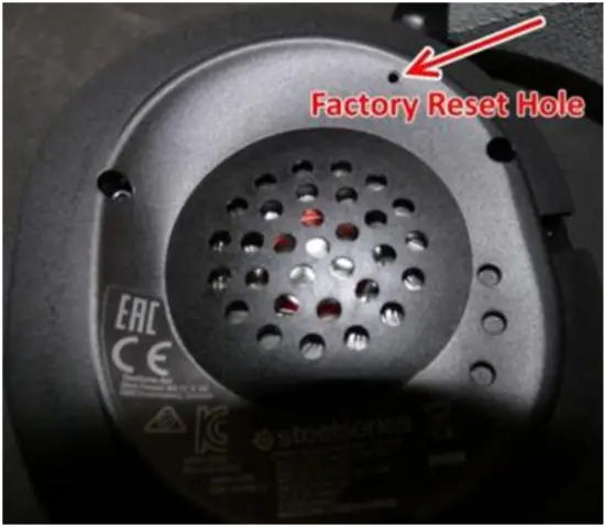 steelseries A49610 Arctis 7 Wireless Headset 6 Factory Reset Hole