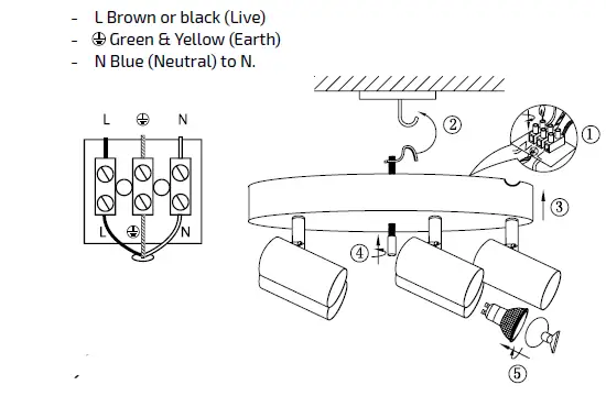 ELVITA E115688 Ceiling Spot Light User-fig 1