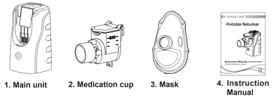 POCKET AIR MBPN002 Travel Portable Nebulizer - Check before