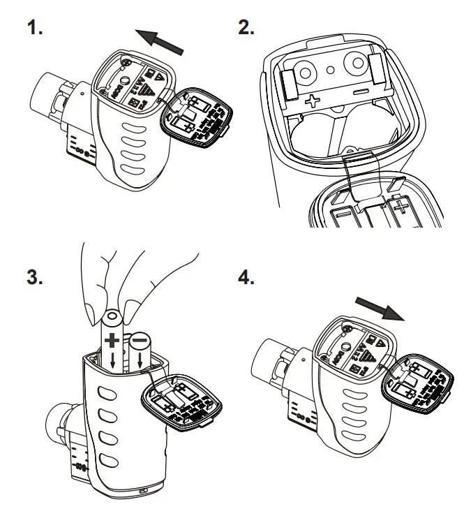 POCKET AIR MBPN002 Travel Portable Nebulizer - Installing batteries 2