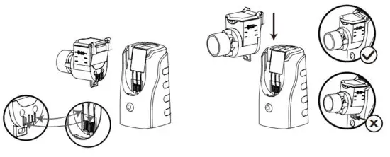 POCKET AIR MBPN002 Travel Portable Nebulizer - Medication cup