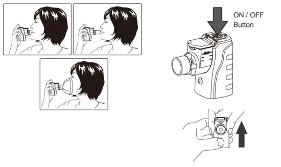 POCKET AIR MBPN002 Travel Portable Nebulizer - inhale properly