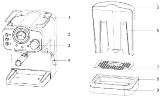 CREATE Thera Retro Espresso Coffee Machine - 1