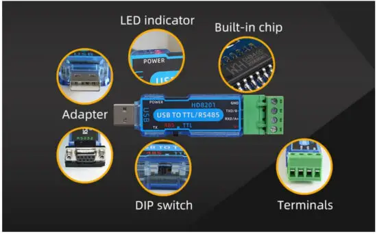 sonbus HD8201 USB TO TTL - How to wiring