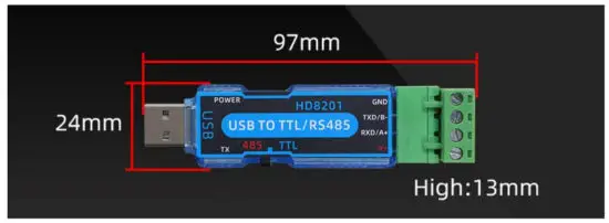 sonbus HD8201 USB TO TTL - Product Size
