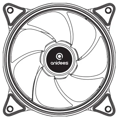 anidees RGB CPU Cooler Fan