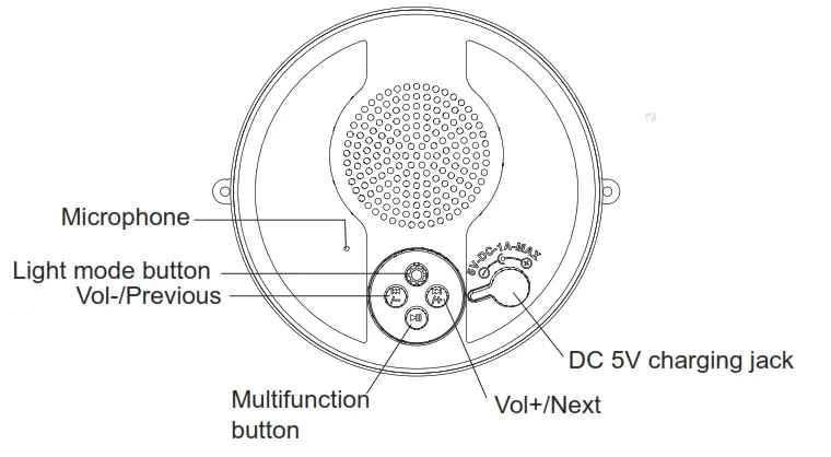 Pyle PLSPOOL16 Portable Wireless Speaker Colorful Lights - fig