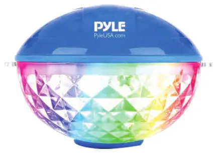 Pyle PLSPOOL16 Portable Wireless Speaker Colorful Lights