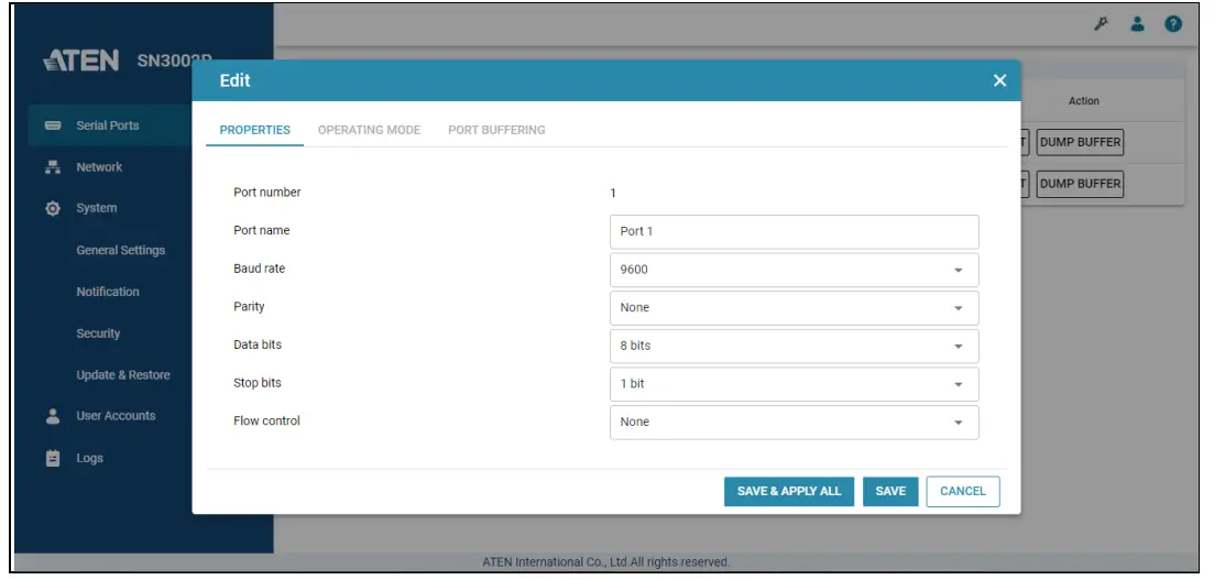 ATEN SN3001 TCP Client Secure Device Server 4