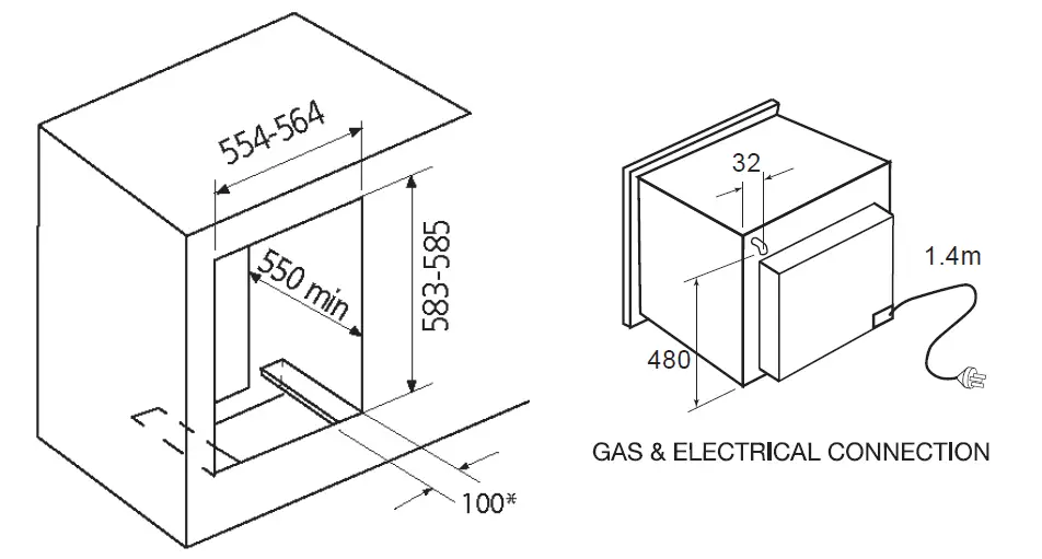 GLEM-GAS-GF64GEI-Gas-and-Electric-60cm-Built-In-Ovens-FIG-8