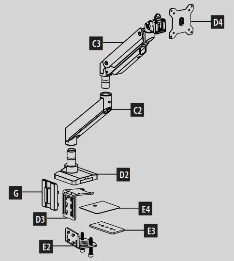 hama 00118497 Monitor Arm - Product Overview 1