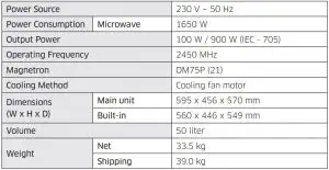 FIG 80 Technical specifications