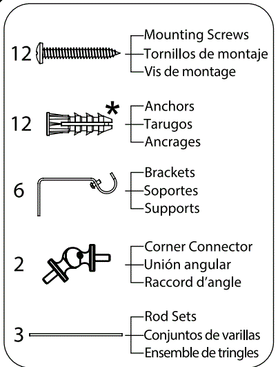 Kenney KN80723REM Mission 3 or 4 Inch Decorative Bay Window Double Curtain 8