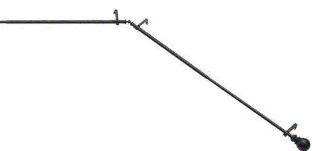 Kenney KN80723REM Mission 3 or 4 Inch Decorative Bay Window Double Curtain