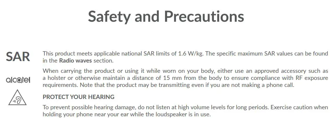 TCL H161 10L Smartphone Instructions