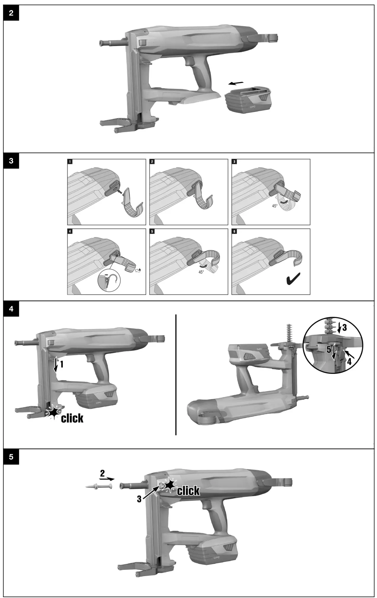 HILTI BX 3-ME Cordless Concrete Nailer - figure 2,3,4,5