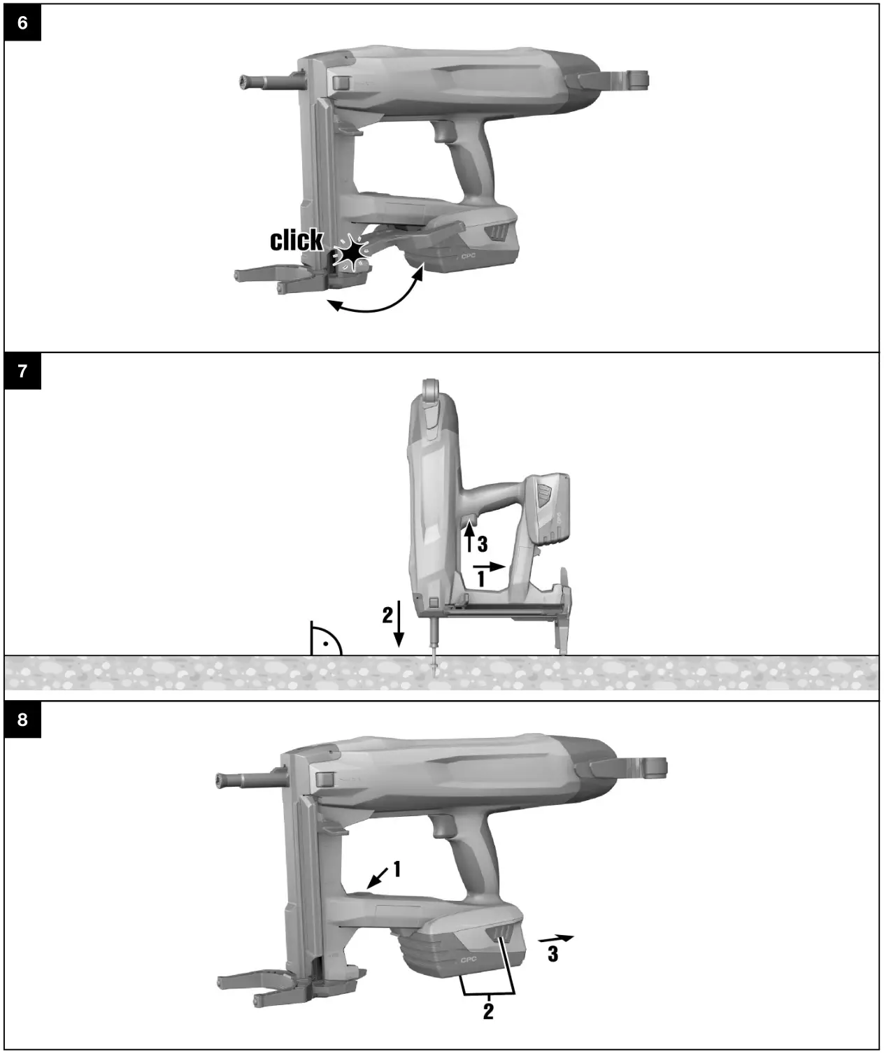 HILTI BX 3-ME Cordless Concrete Nailer - figure 6,7,8