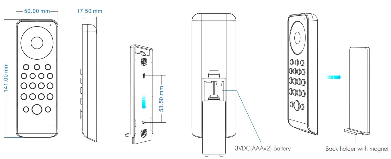 SKYDANCE RS10 8 Zone 8 Scene RF Remote Controller - 1