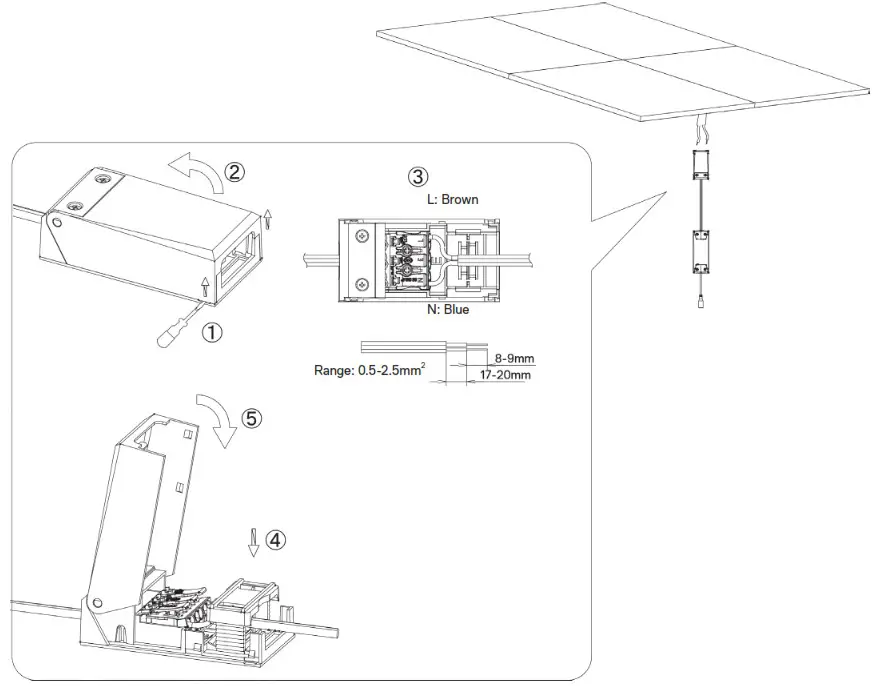 onninen COW488 Onnline Modular Luminaire Onnpanel II - Installation Procedure 2