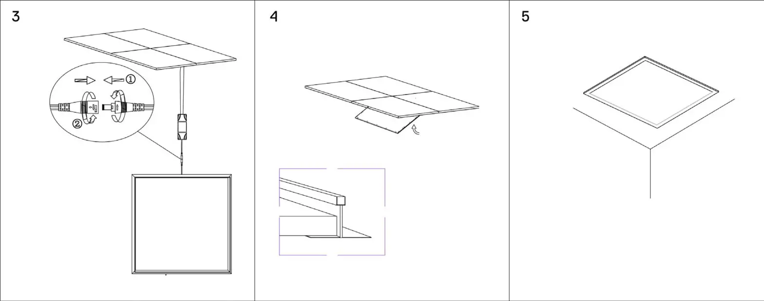 onninen COW488 Onnline Modular Luminaire Onnpanel II - Installation Procedure 4