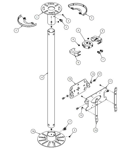 B-TECH BT5964 CCTV Ceiling Mount-1