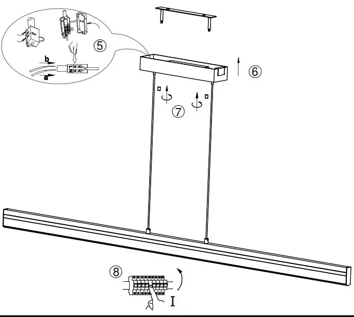 Paul Neuhaus 8422 13 Q VITO Pendant Light LED - Electrical Connection